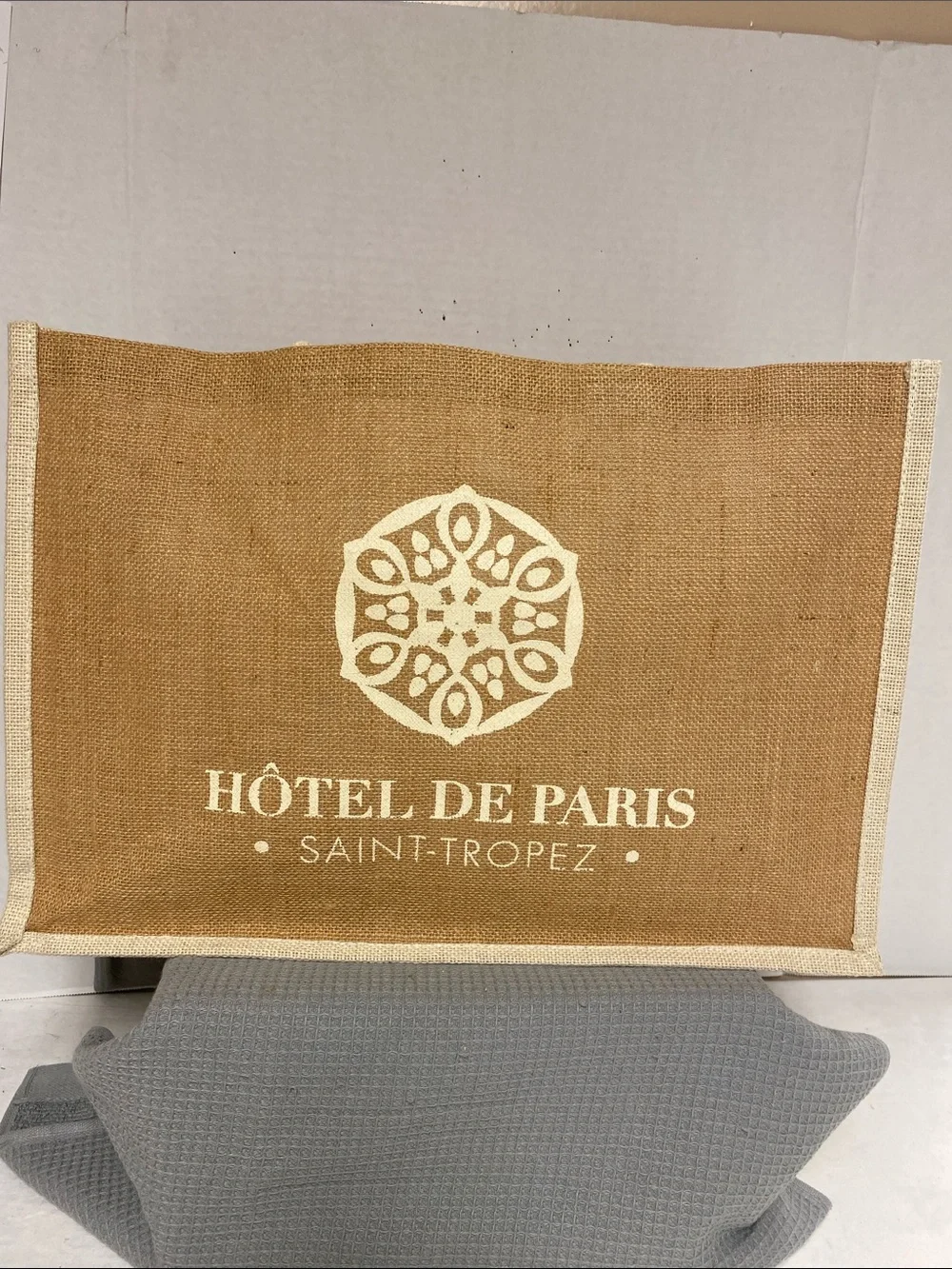 Hôtel de Paris Saint-Tropez Natural Jute Tote Bag